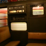 Bench seats and old signs