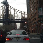 Driving down Second Avenue towards Queensboro Bridge