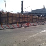 Construction near Manhattan side of Willis Avenue Bridge
