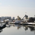 Industrial zone on the river