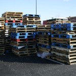 Pallets in the parking lot