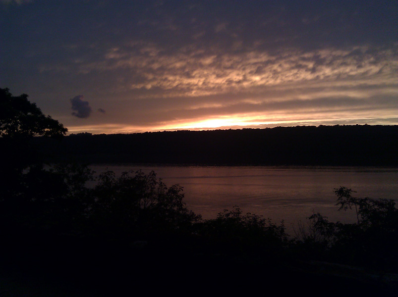 Sunset over the Hudson River